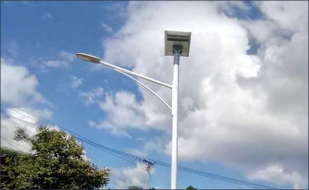 Integrated solar street lights